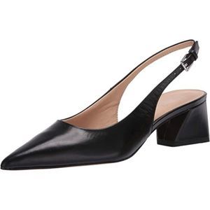 Franco Sarto Women's Racer Slingback Low Block Heel Pointed Toe Pump BLK…